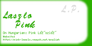 laszlo pink business card